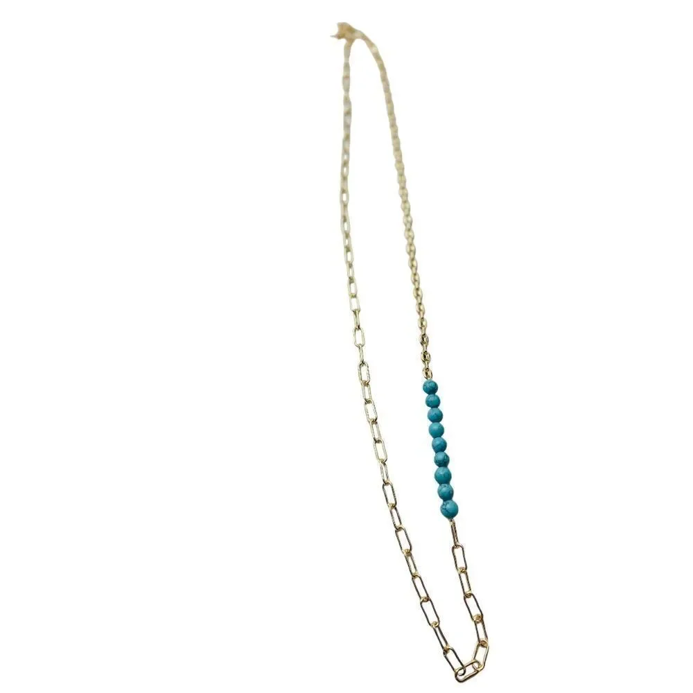 NWT ALFANI Gold-Tone Stone Beaded Mixed Chain Long Strand Necklace, 42